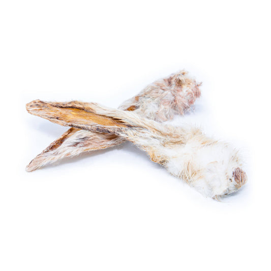 Rabbit Ears with Fur Chews for Dogs - Natural Dog Chews