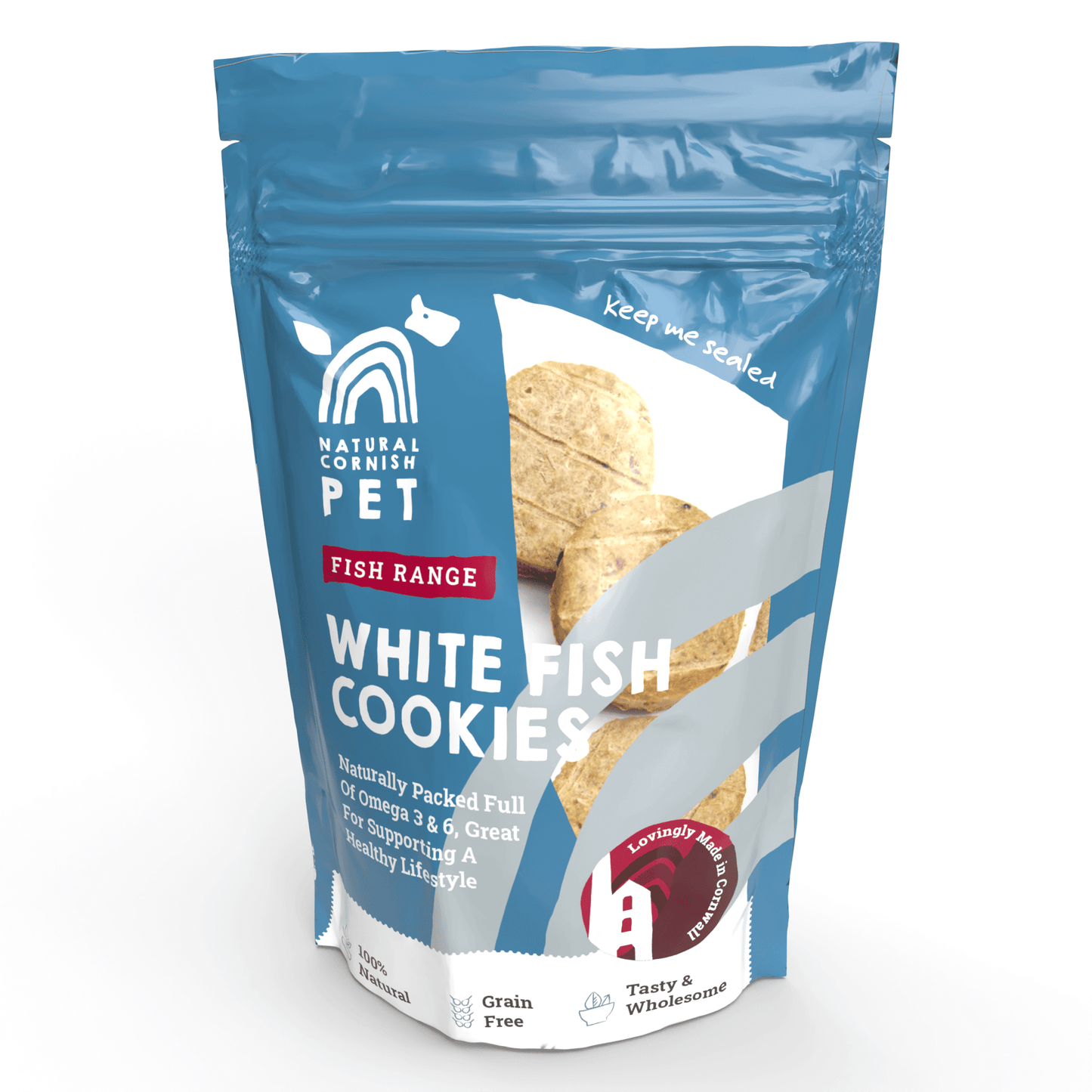 Natural Cornish Dog Treats Whitefish Cookies for Dogs