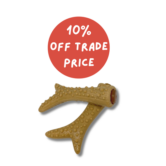 Peanut Butter and Banana Filled Antler Vegetable Chews for Dogs | Natural dog chews