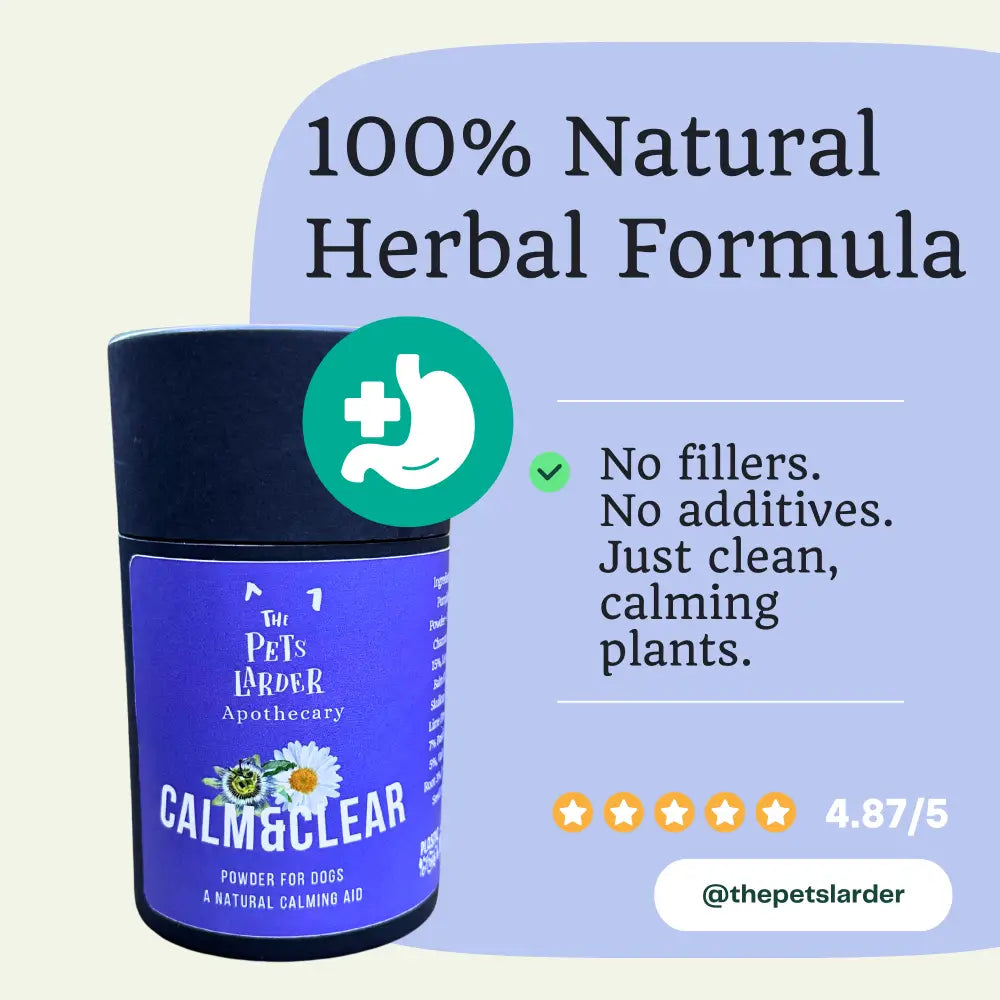 Calm & Clear – Natural Herbal Calming Supplement for Dogs - Dog Supplements